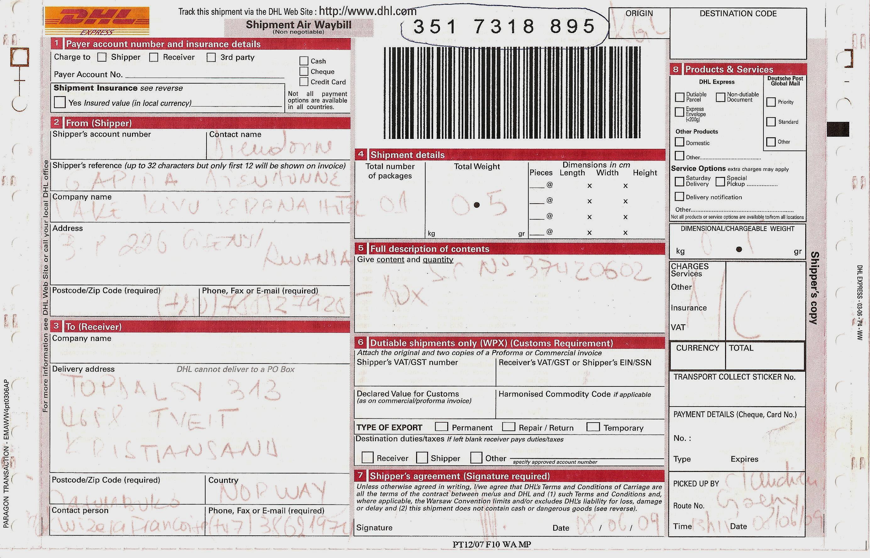 dhl china tracking